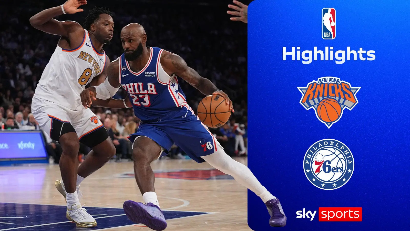 LeBron explodează în debut: Sixers îl bat pe campionul Knicks